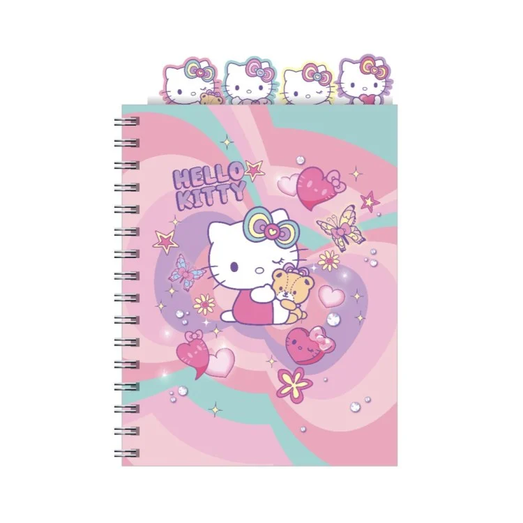 Cuaderno A5 con divisores 100 hojas cuadrícula Hello Kitty Sweet